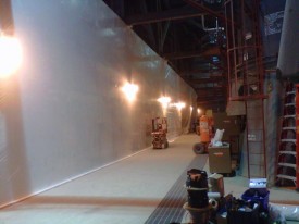 Interior Partition Wall / Dust Containment Using Shrink Wrap