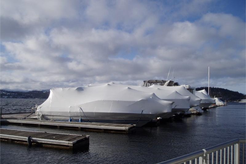 Shrinkwrapped Boat